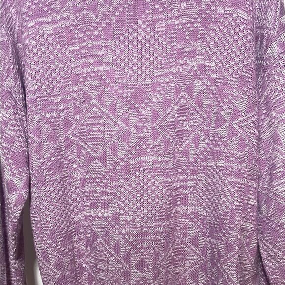 Purple Geometric Pattern Men's Sweater - Picture 7 of 9